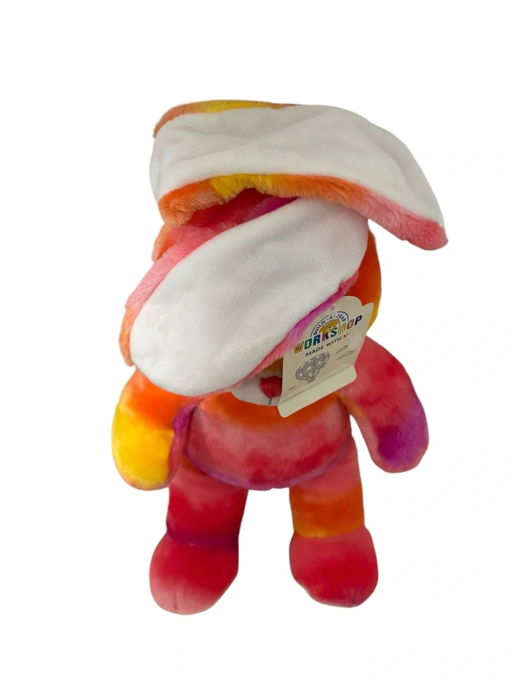 Build-A-Bear Multicolor Tie-Dye Bunny Plush - Orange yPink Yellow Purple